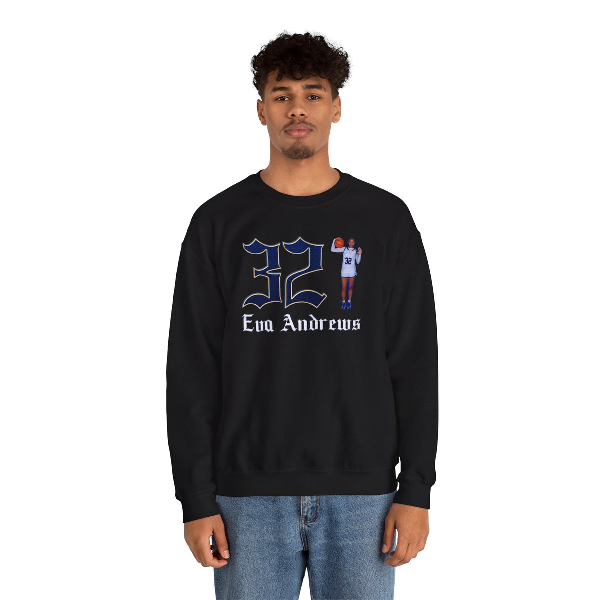 Eva Andrews Player Icon Number Crewneck Sweatshirt