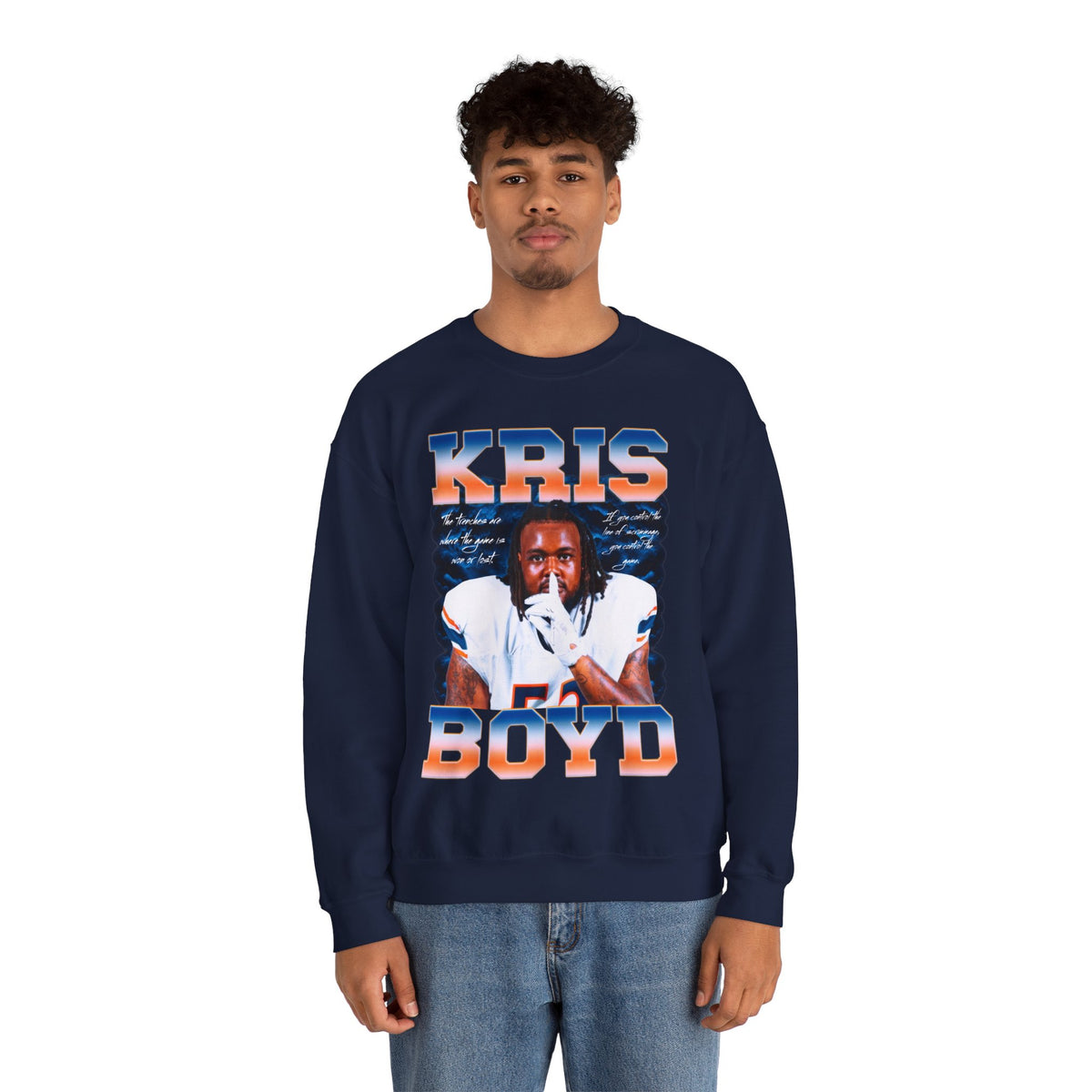 Kris Boyd Featured Quote Crewneck Sweatshirt