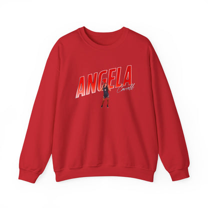 Angela Carroll Cursive Combo Colored Crewneck Sweatshirt