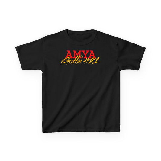 Amya Griffin Cursive Name & Number Kids Tee