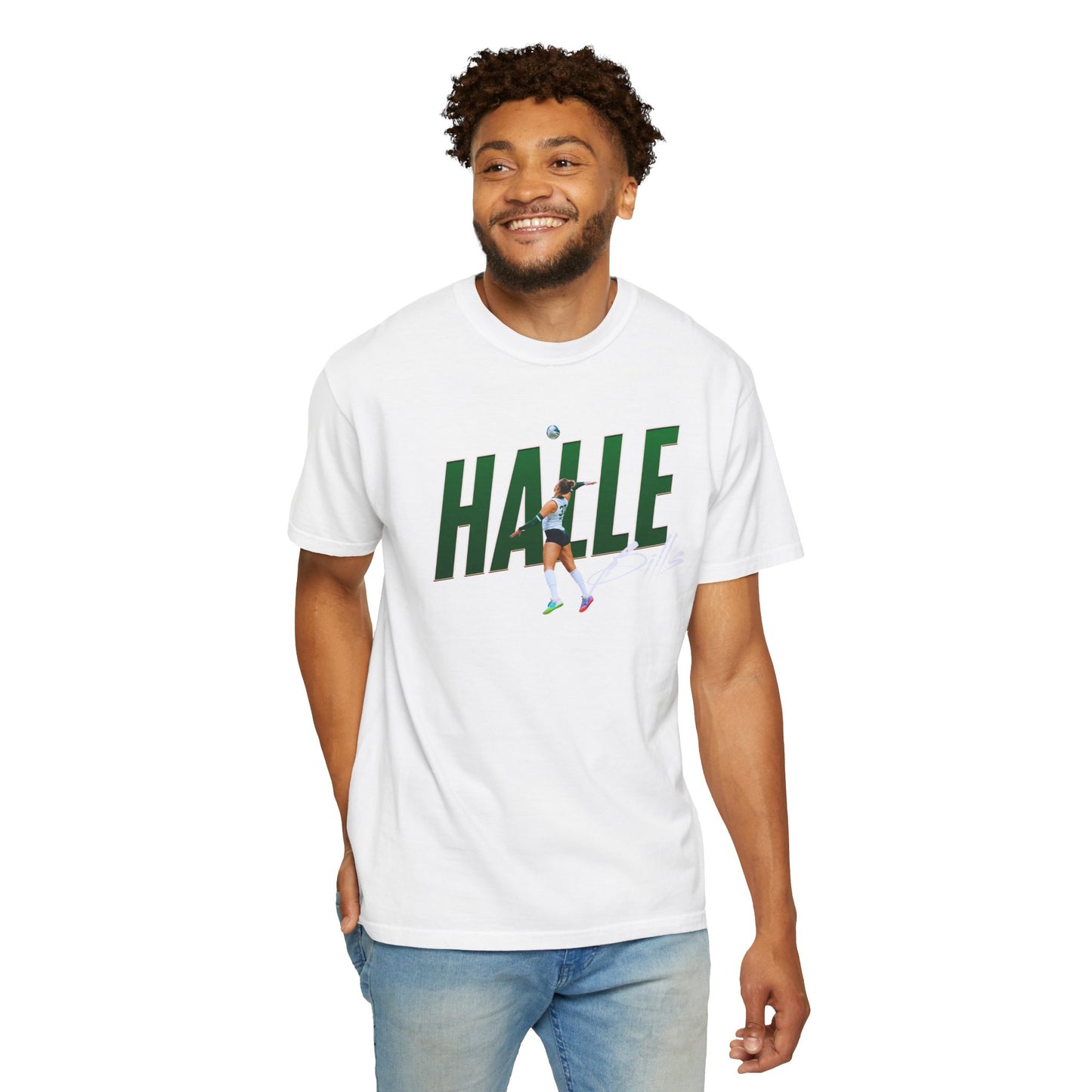 Halle Bills Cursive Combo Colored Premium Tee