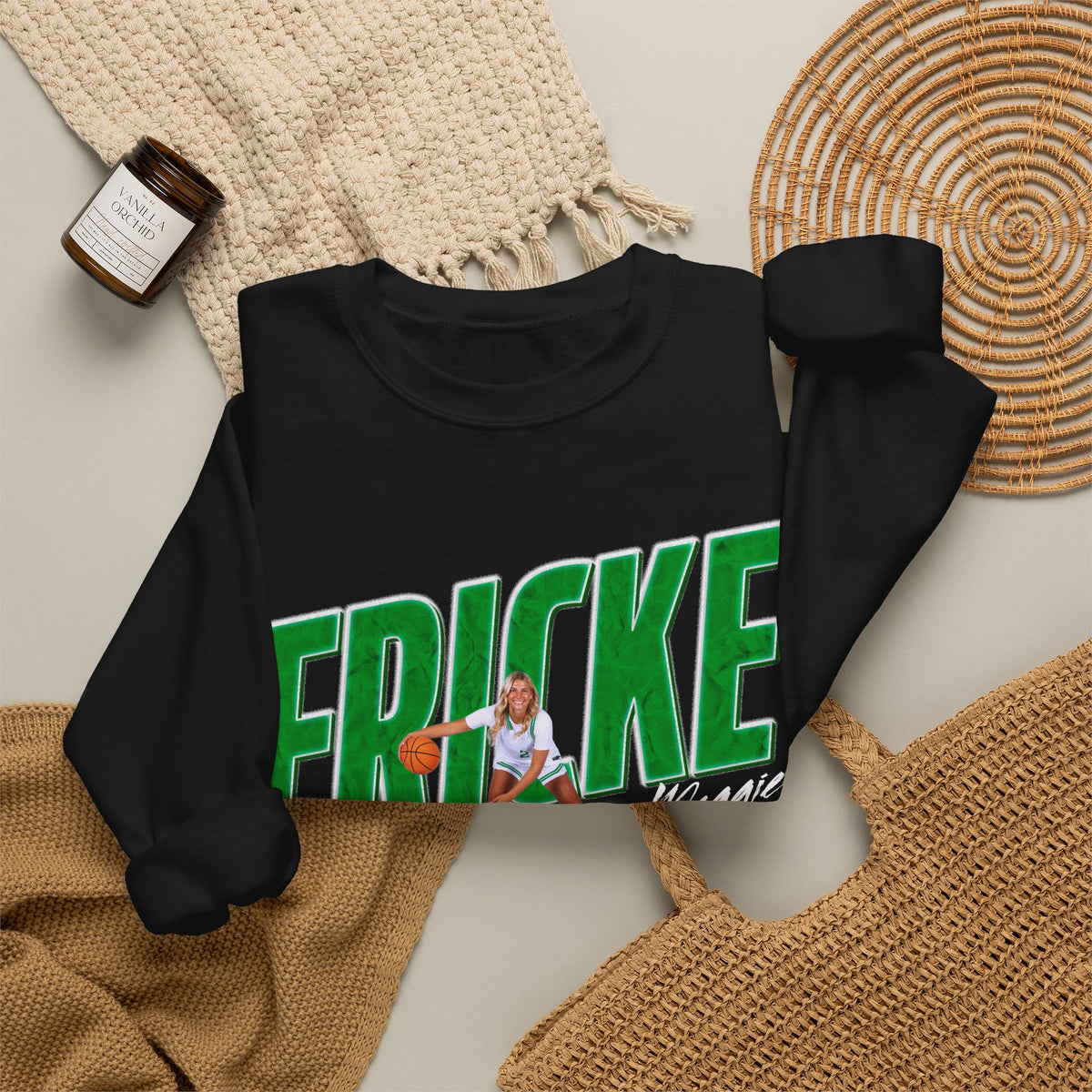 Maggie Fricke Cursive Combo Colored Crewneck Sweatshirt