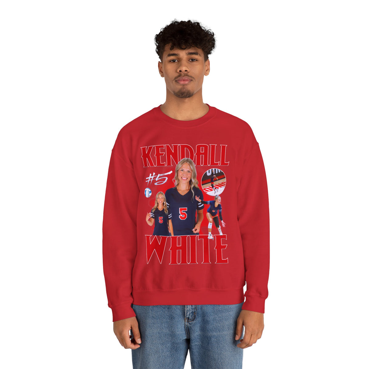 Kendall White Crewneck Sweatshirt