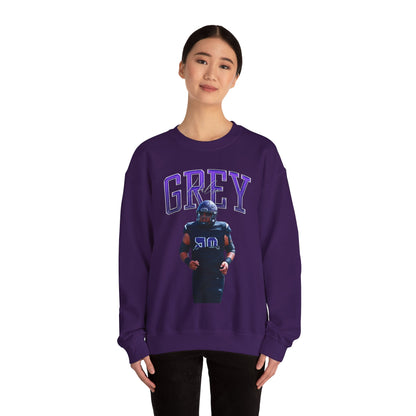 Uelese Grey Big Last Name Crewneck Sweatshirt