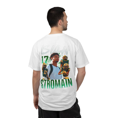 Isiah Stromain Logo Front & Back Premium Tee