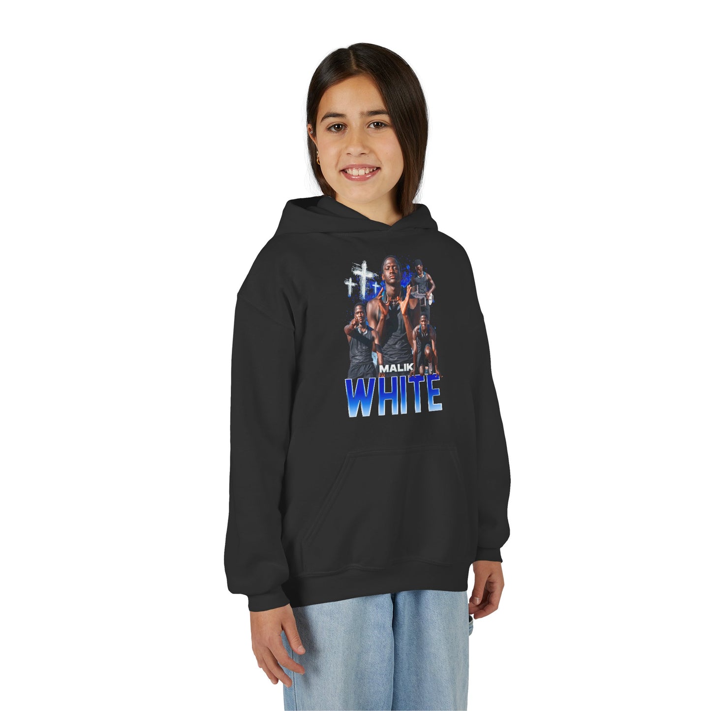 Malik White Faith Based Kids Hoodie