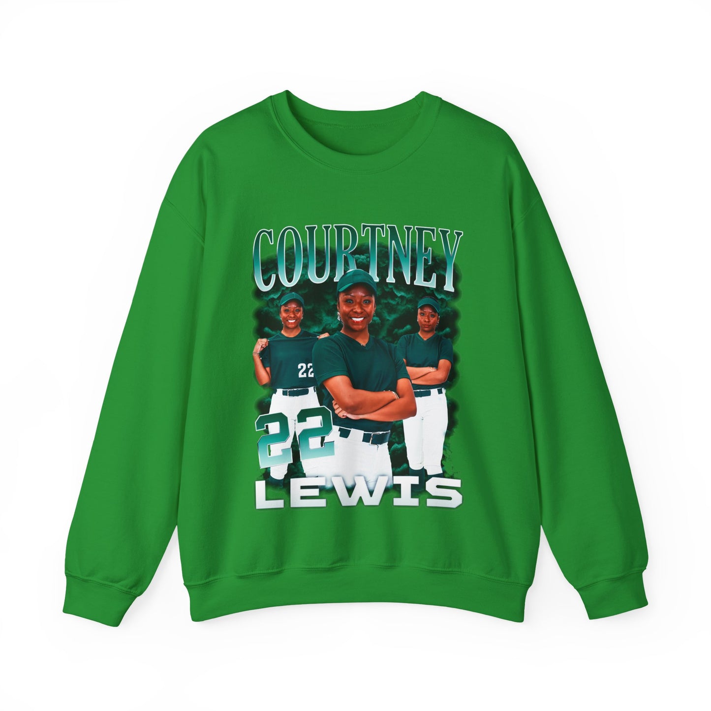 Courtney Lewis Colored & White Combo Crewneck Sweatshirt