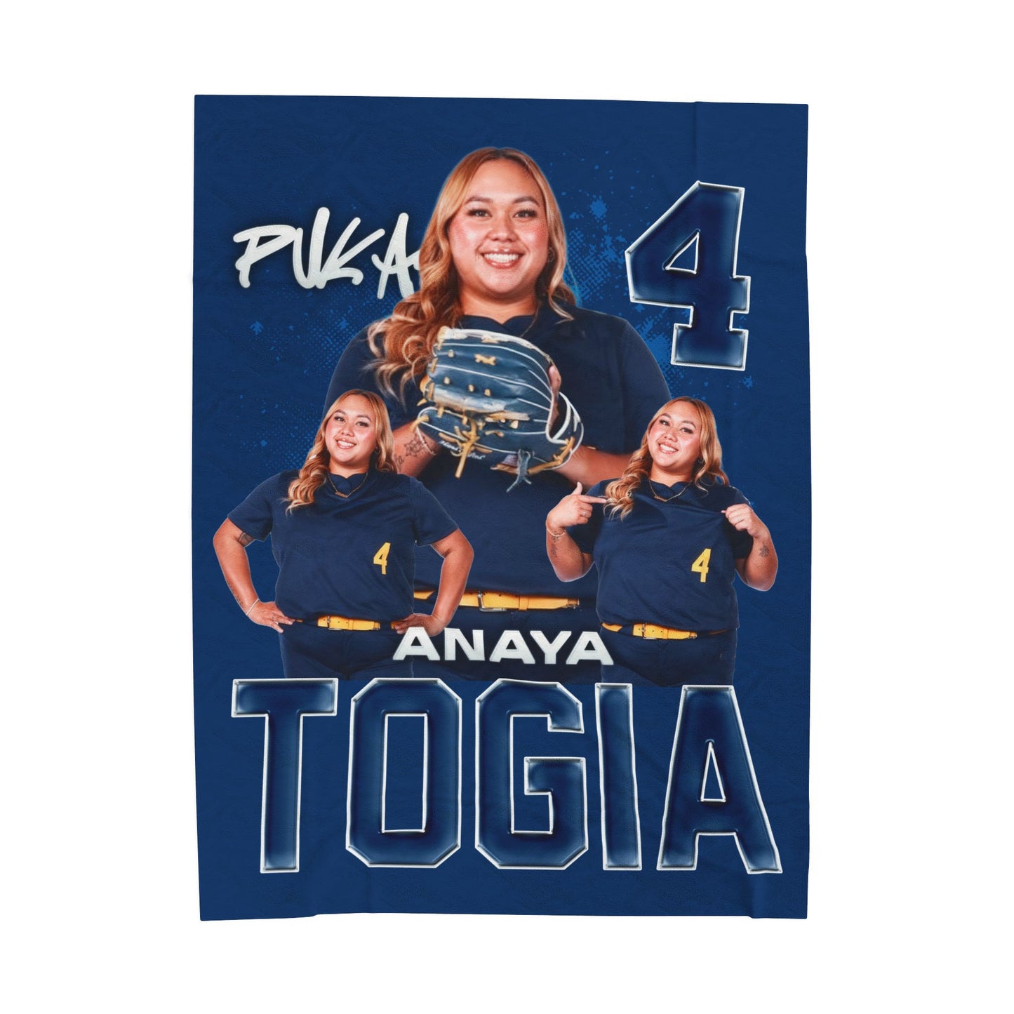Anaya Togia Name & Number Ombre 60"-80" Plush Blanket