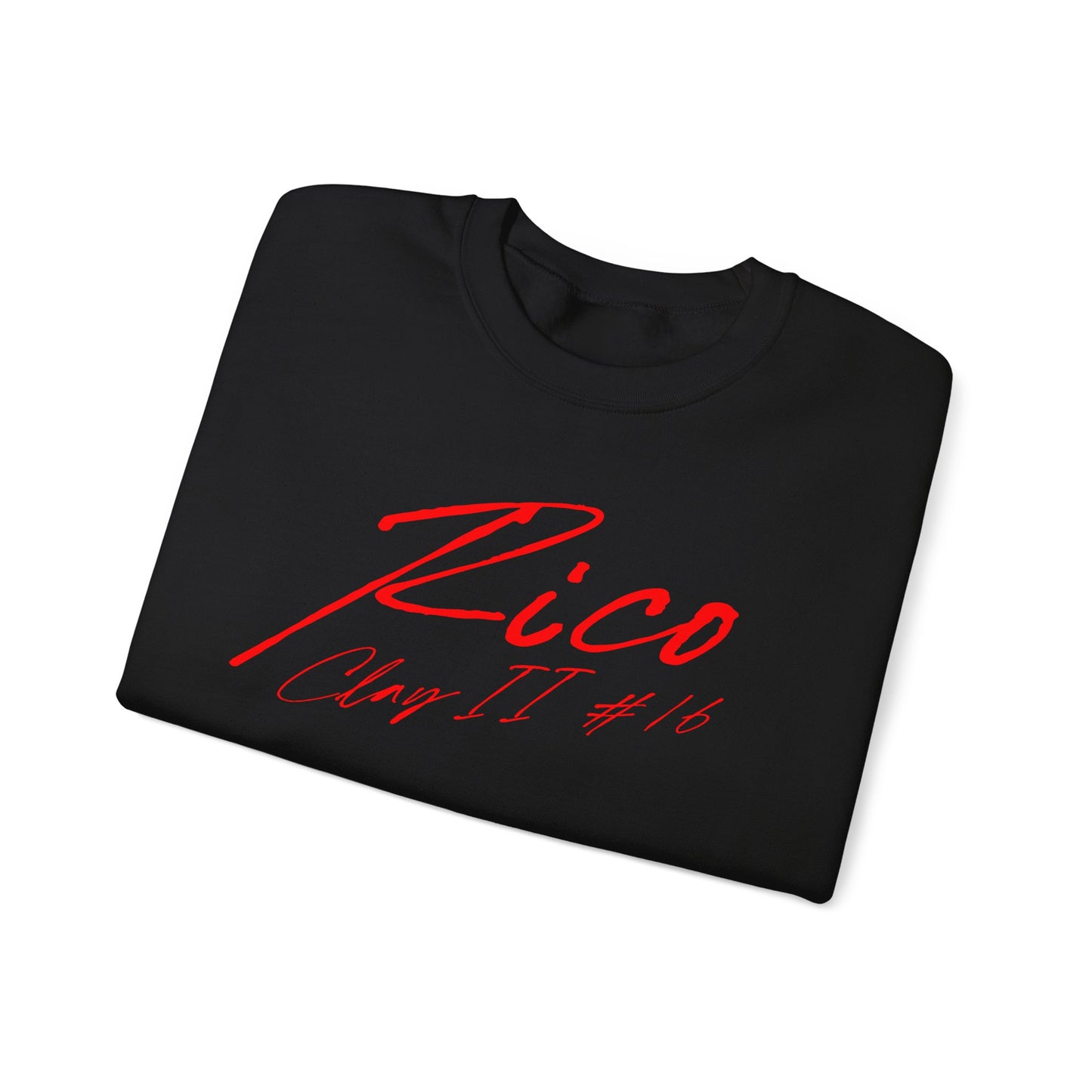 Rico Clay II Cursive Name & Number Crewneck Sweatshirt