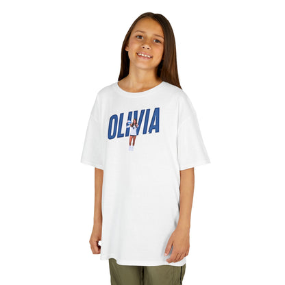 Olivia Burns Cursive Combo Colored Kids Tee