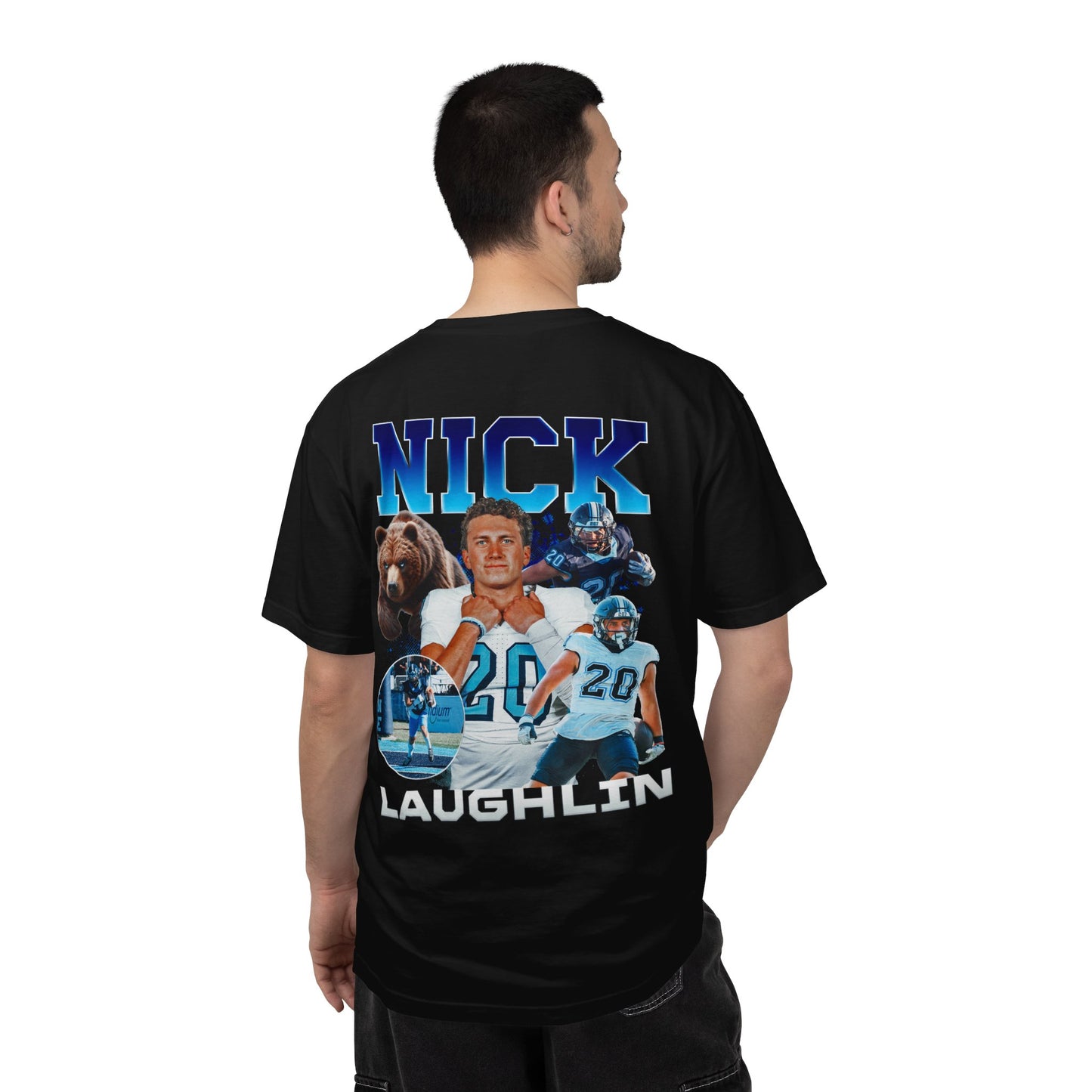 Nick Laughlin Logo Front & Back Premium Tee