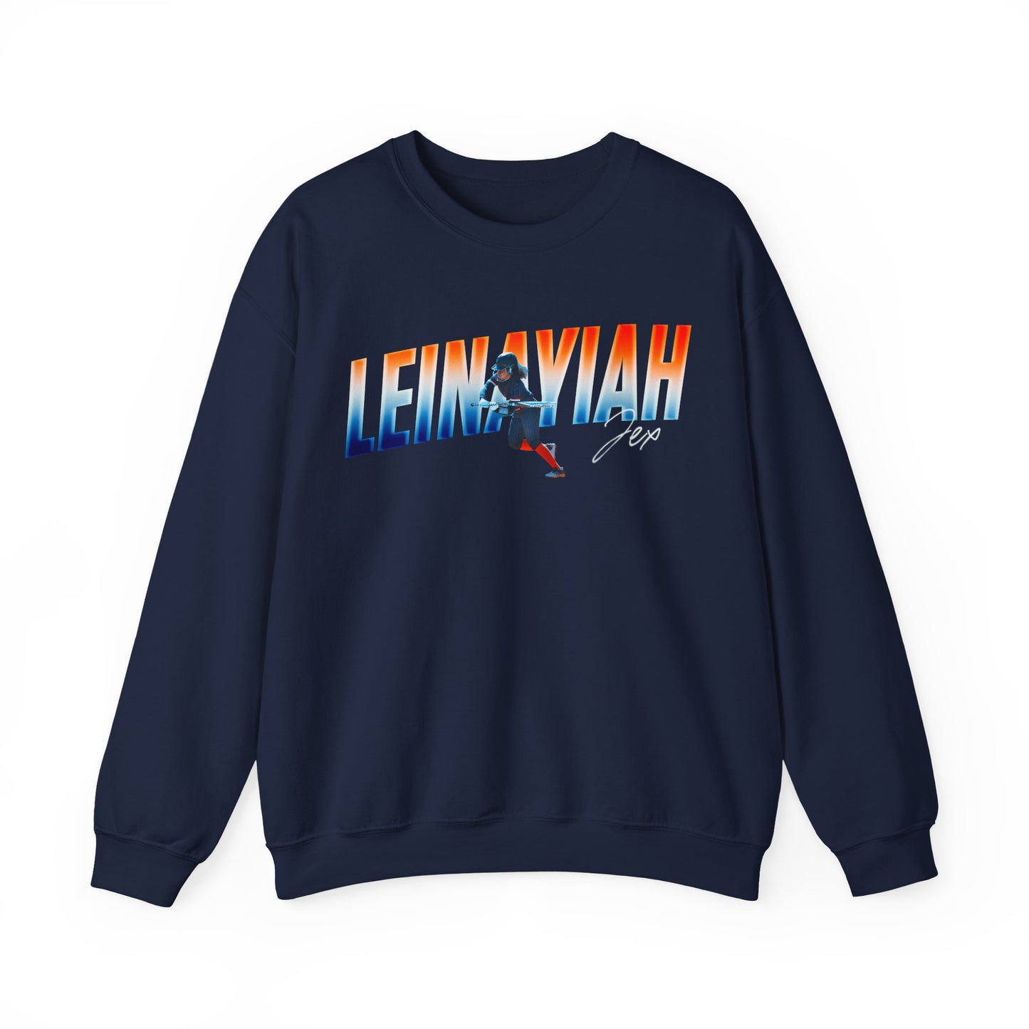 Leinayiah Jex Cursive Combo Colored Crewneck Sweatshirt