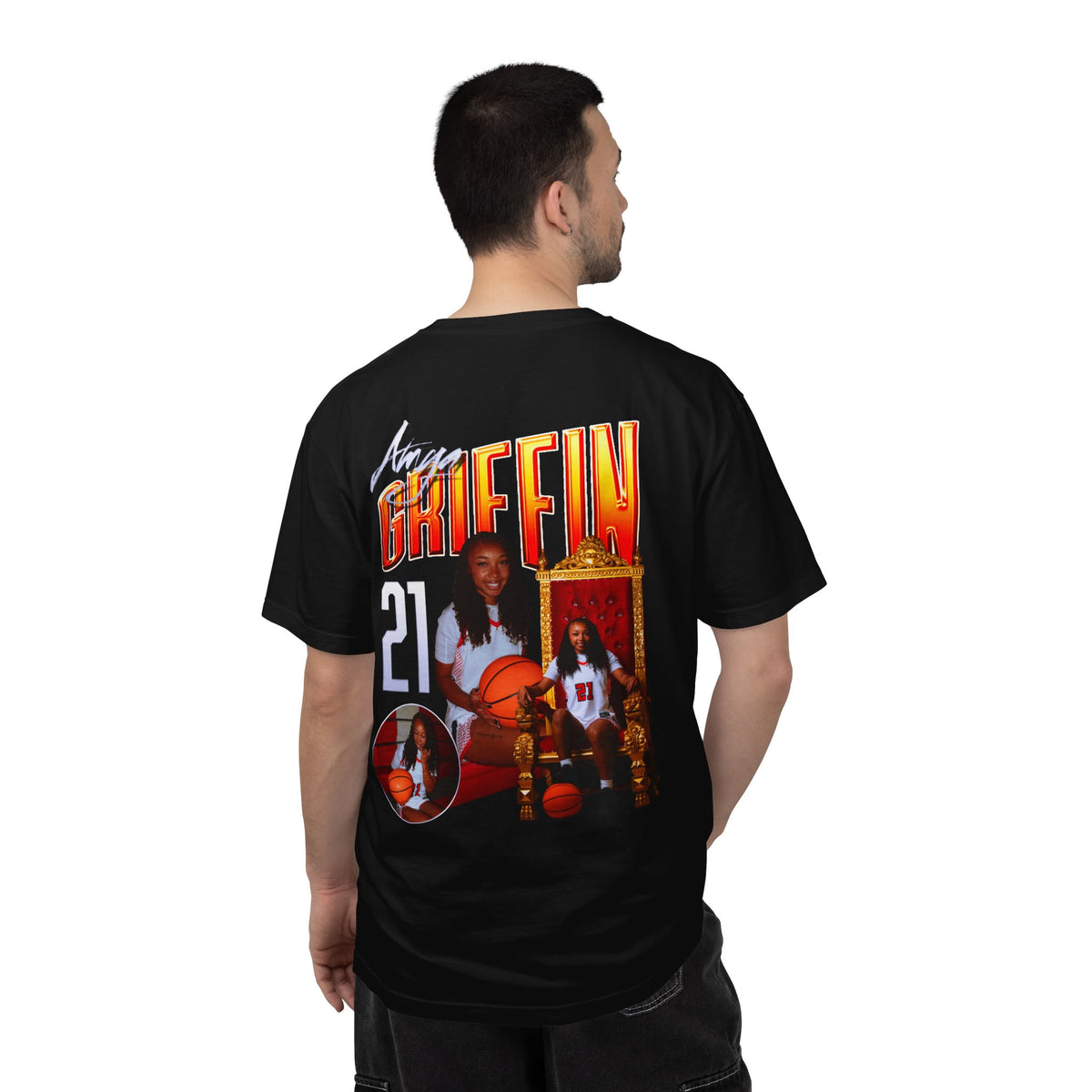 Amya Griffin Logo Front & Back Premium Tee