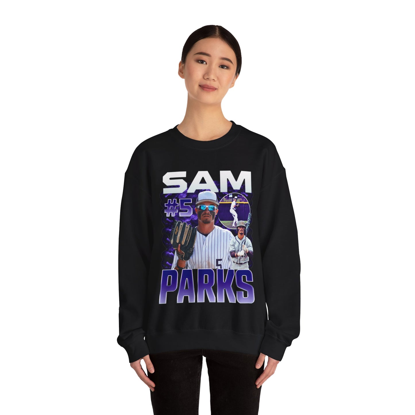 Sam Parks White & Colored Combo Crewneck Sweatshirt