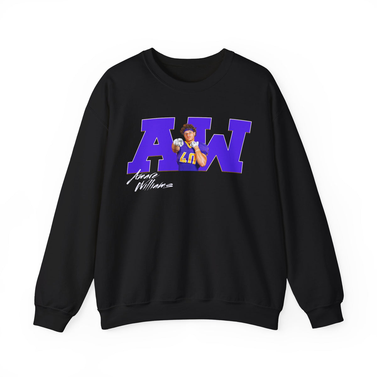 Amare Williams Big Initials Crewneck Sweatshirt