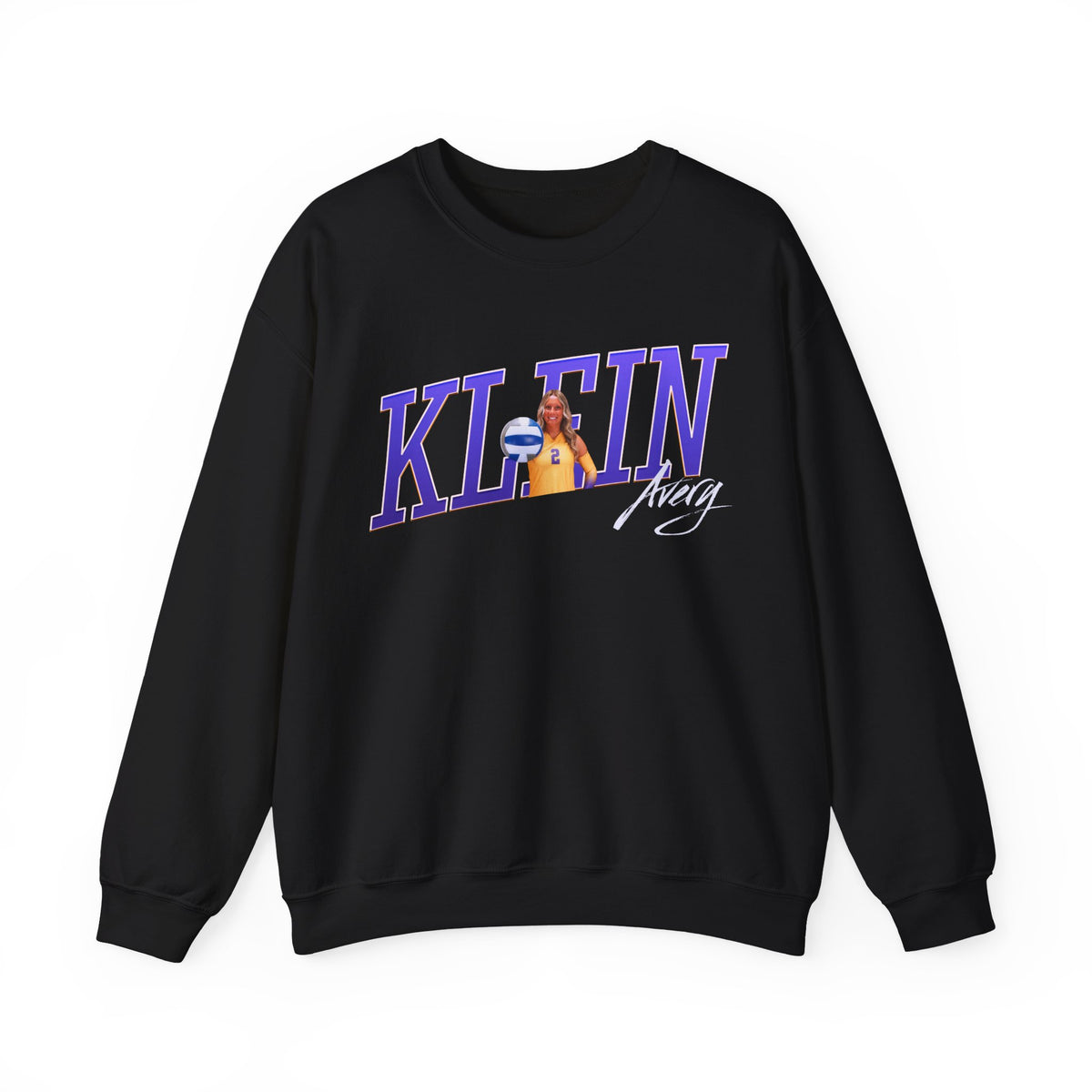 Avery Klein Cursive Combo Crewneck Sweatshirt
