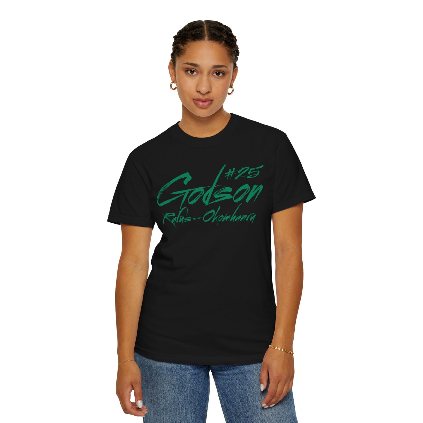 Godson Rufus-Okomhanru Cursive Name & Number Premium Tee