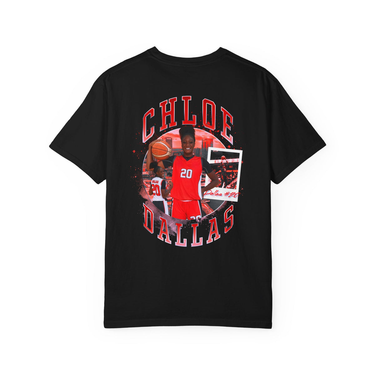 Chloe Dallas Logo Front & Back Premium Tee
