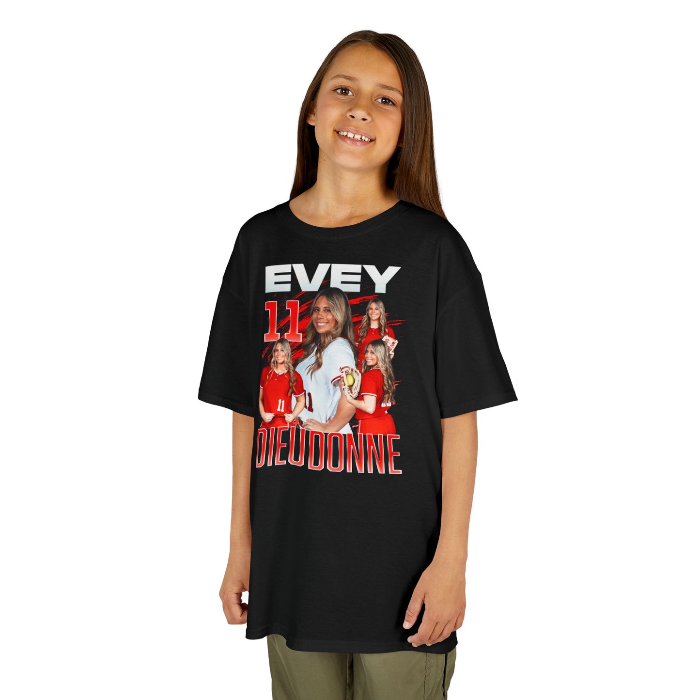 Evey Dieudonne White & Color Combo Kids Tee