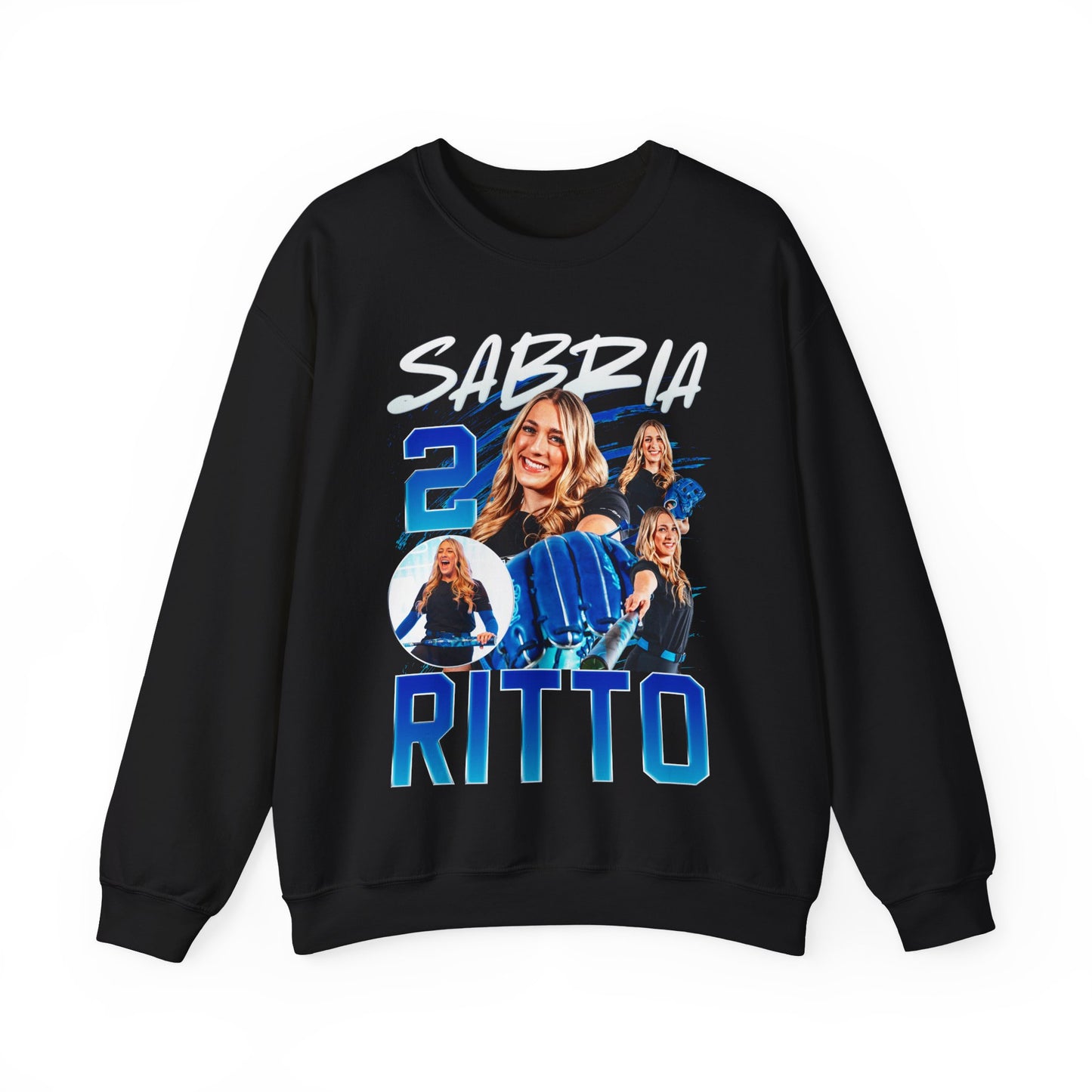 Sabria Ritto White & Color Combo Crewneck Sweatshirt
