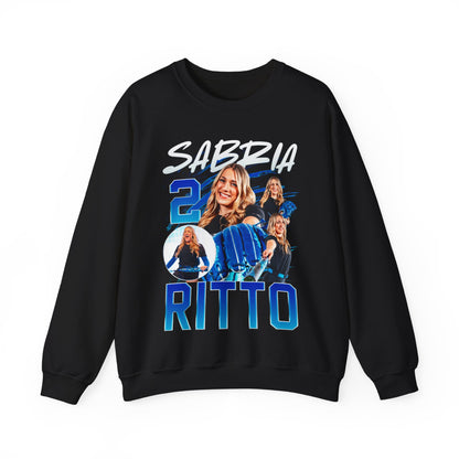 Sabria Ritto White & Color Combo Crewneck Sweatshirt