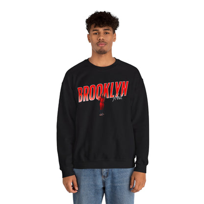 Brooklyn Heil Cursive Combo Colored Crewneck Sweatshirt