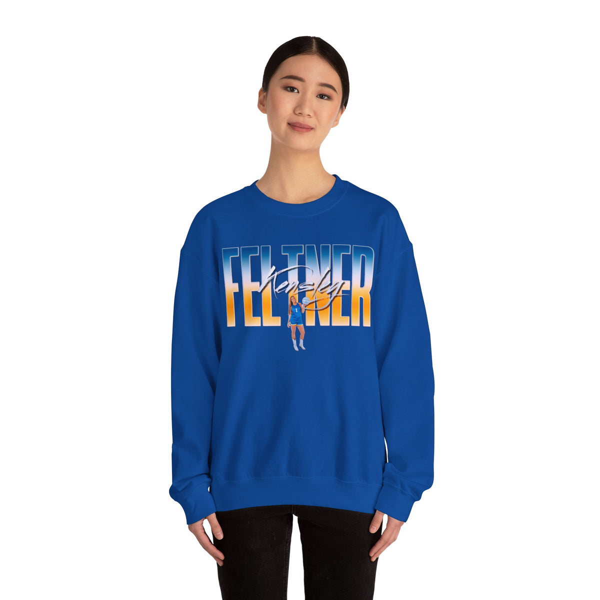 Kensley Feltner Curved Combo Crewneck Sweatshirt