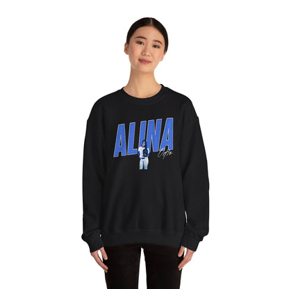 Alina Ortiz Cursive Combo Colored Crewneck Sweatshirt