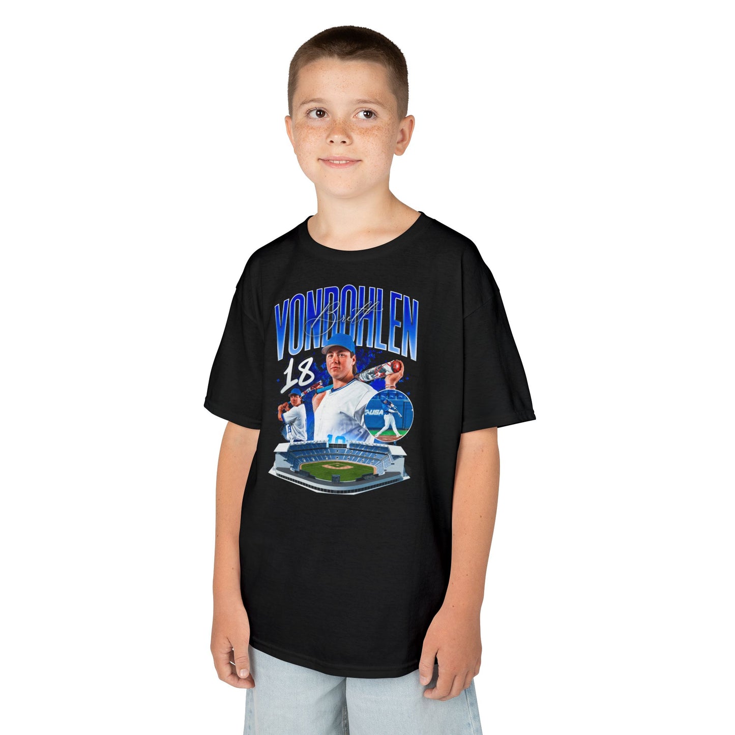 Brett Vondohlen Last Name Highlight Kids Tee