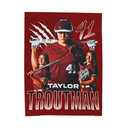 Taylor Troutman Name & Number Combo 60"-80" Plush Blanket