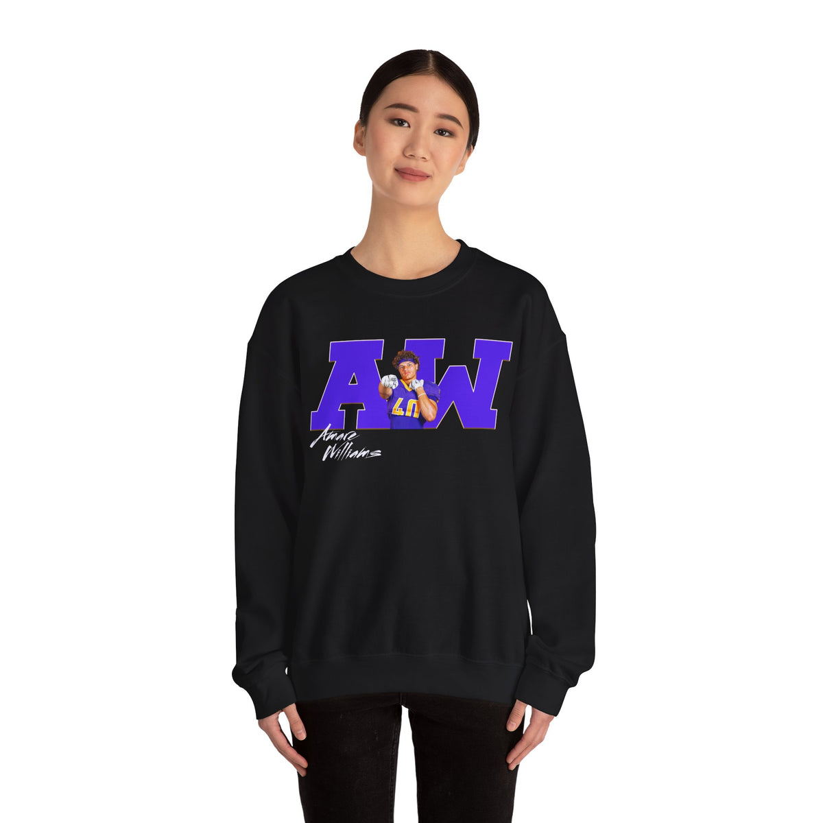 Amare Williams Big Initials Crewneck Sweatshirt