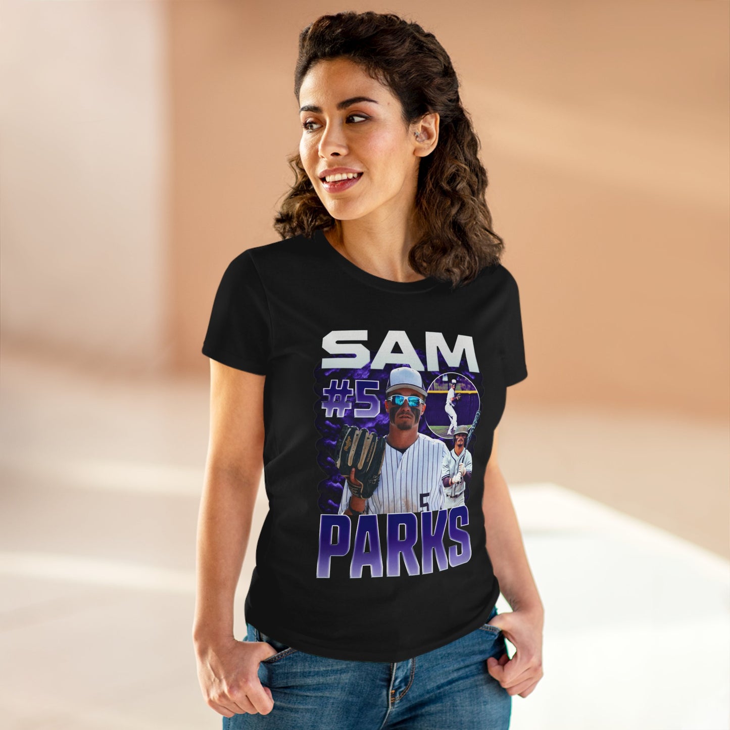 Sam Parks White & Colored Combo Women's Tee