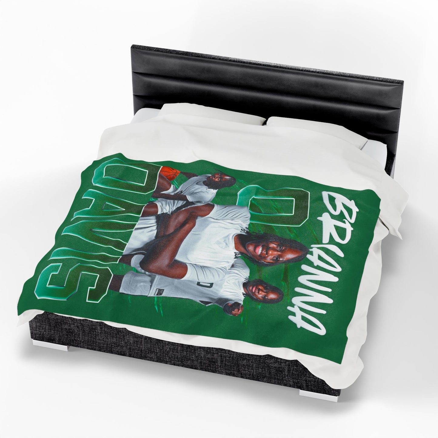 Brianna Davis White & Colored Combo 60"-80" Plush Blanket