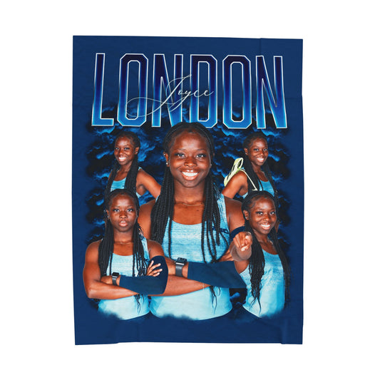 Joyce London Last Name Highlight 60"-80" Plush Blanket