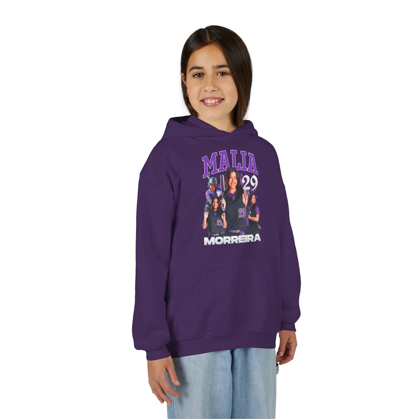 Malia Morreira First Name Highlight Kids Hoodie
