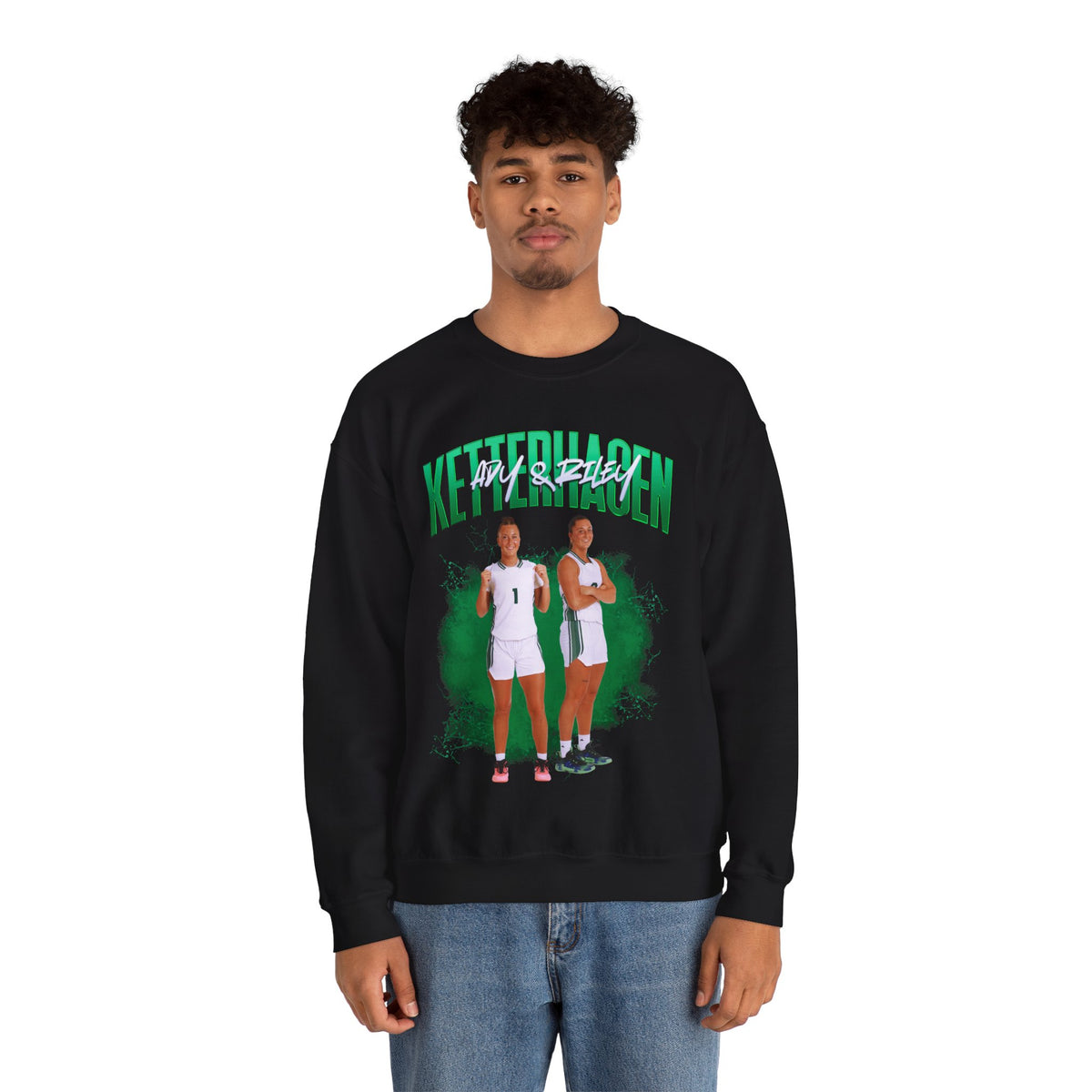 Ady & Riley Ketterhagen Curved Combo Crewneck Sweatshirt