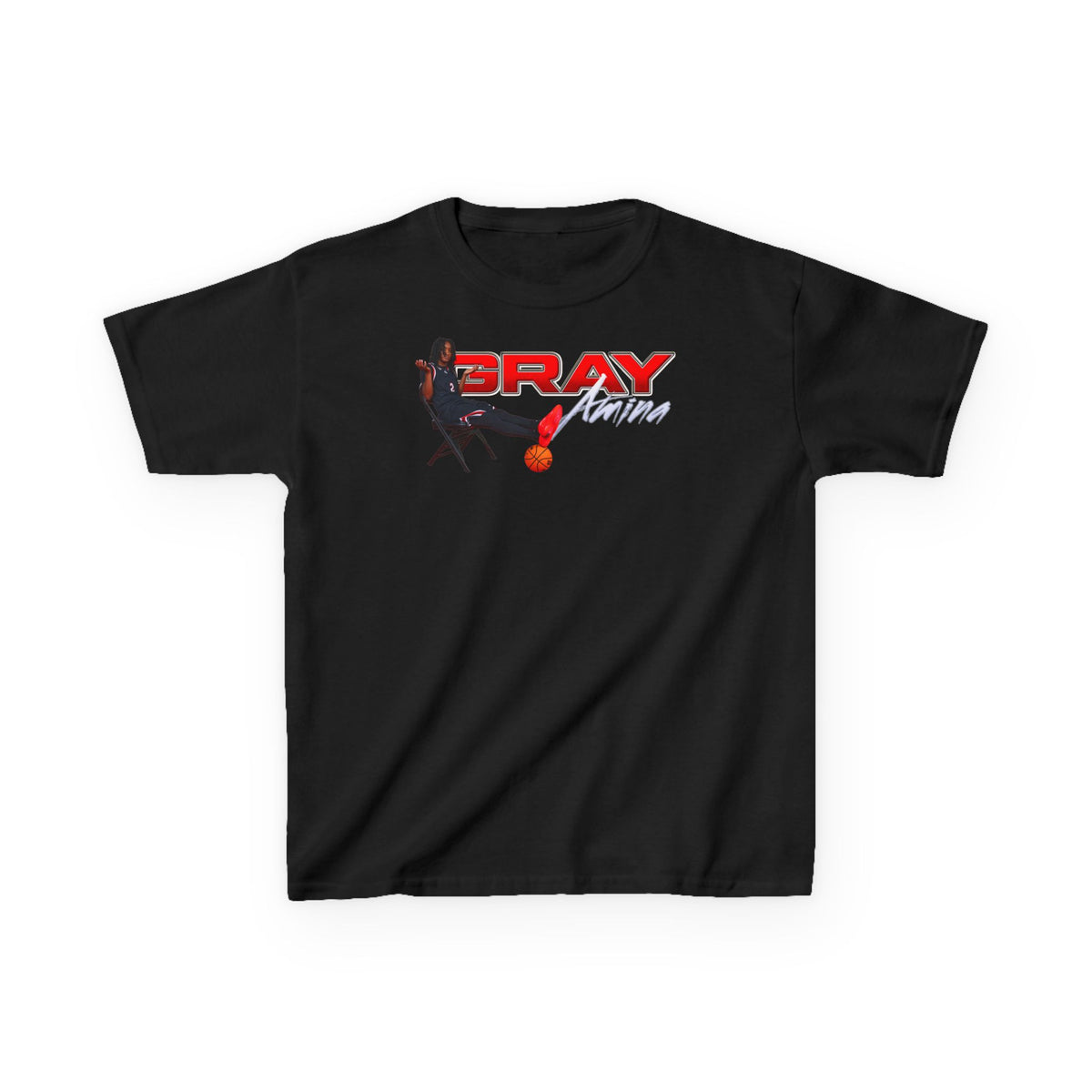 Amina Gray Big Last Name Kids Tee