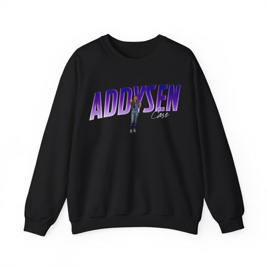 Addysen Case Cursive Combo Crewneck Sweatshirt
