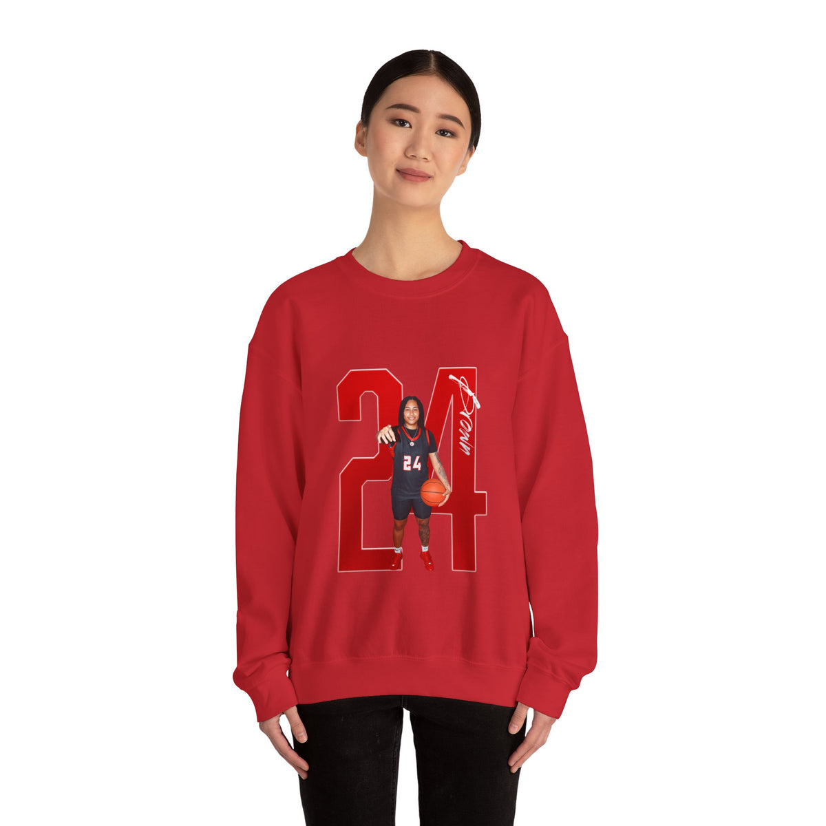 Trista Brown Player Icon Number Crewneck Sweatshirt