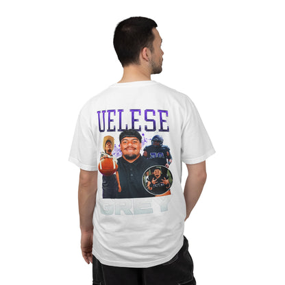 Uelese Grey Logo Front & Back Premium Tee