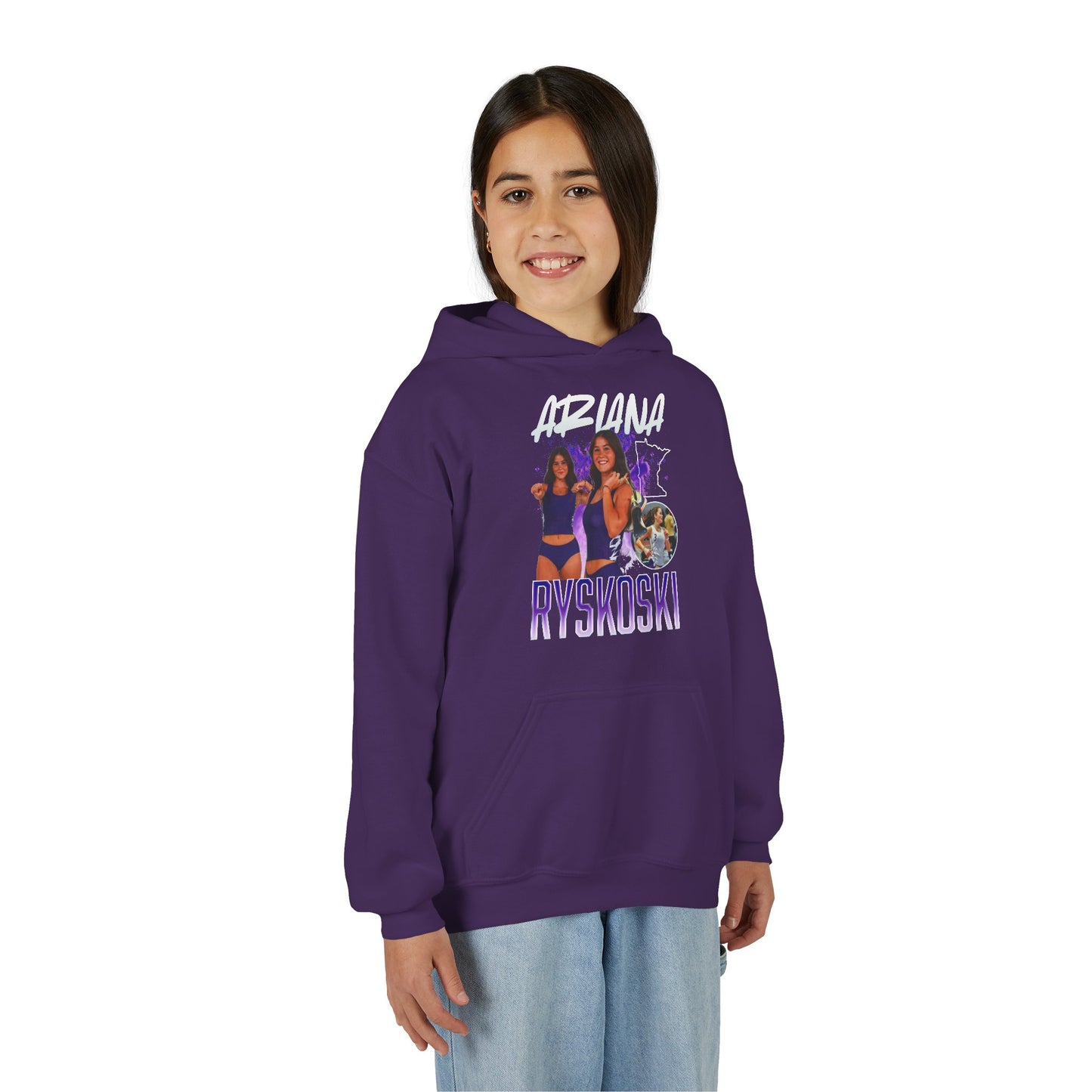 Ariana Ryskoski Colored & White Combo Kids Hoodie