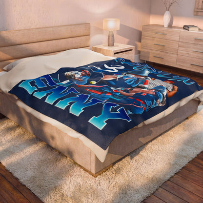 Brooklyn Enny Single Color Combo 60"-80" Plush Blanket