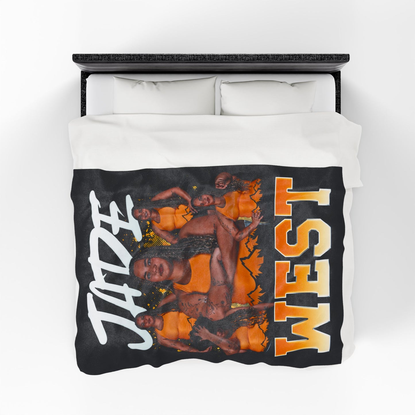 Jade West Colored & White Combo 60"-80" Plush Blanket