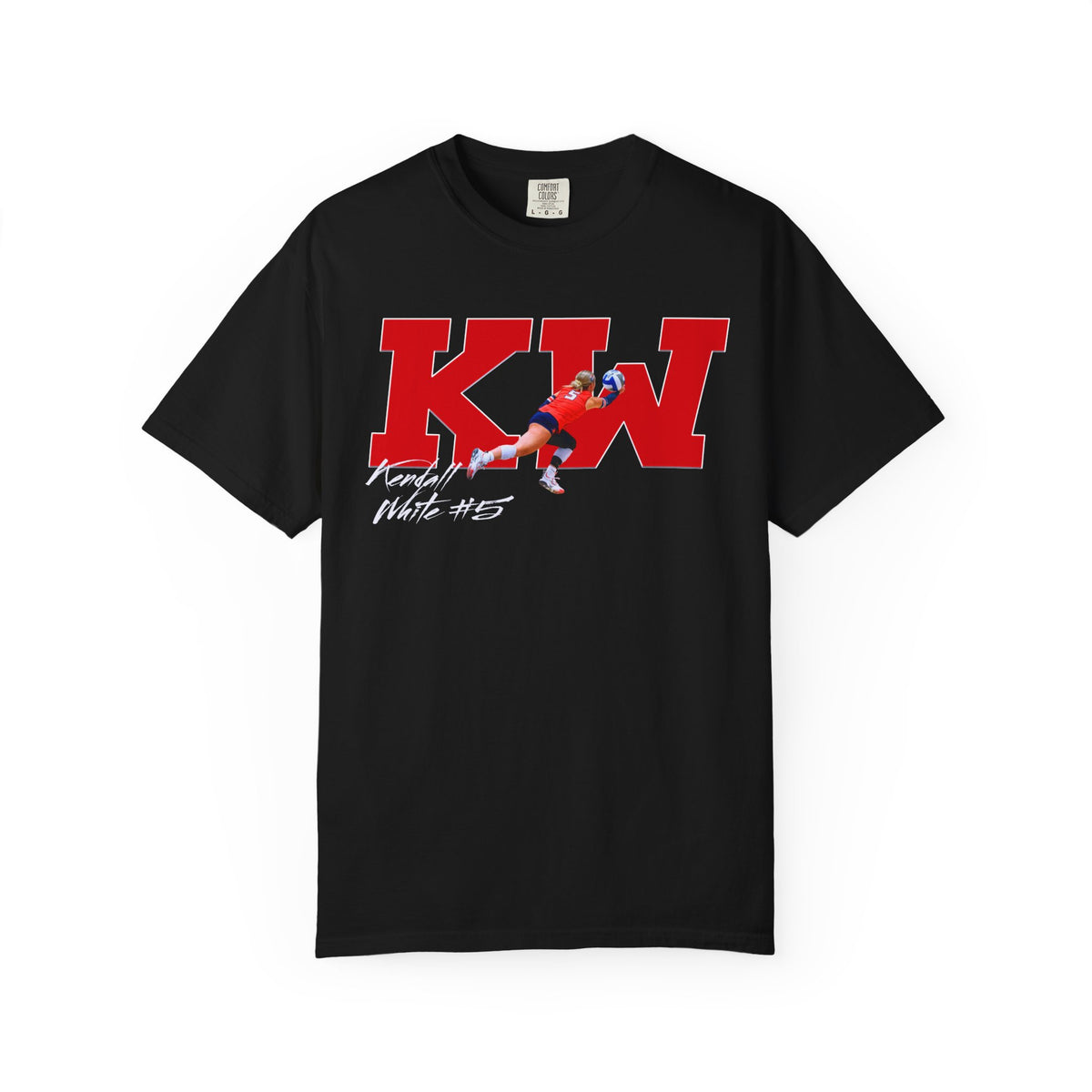 Kendall White Big Initials Premium Tee
