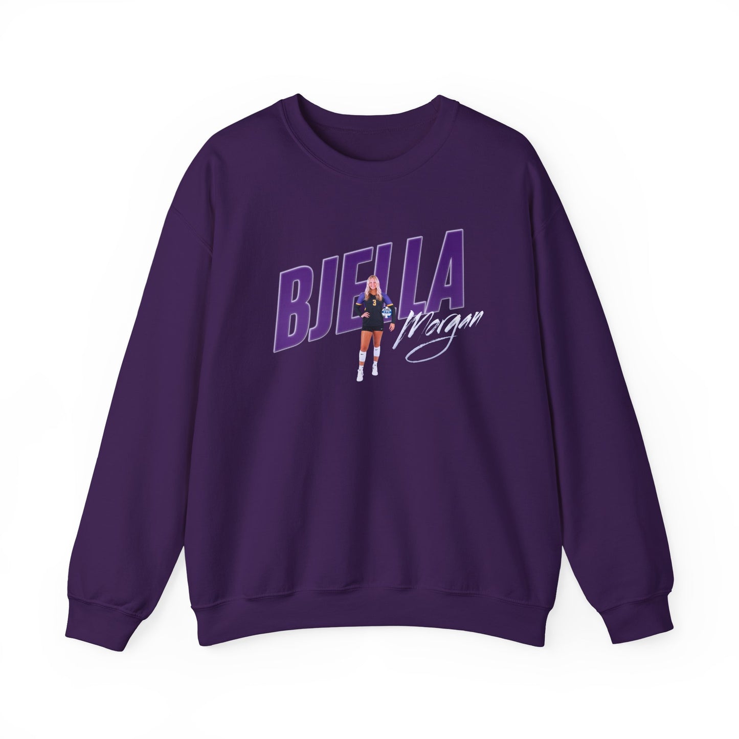 Morgan Bjella Cursive Combo Colored Crewneck Sweatshirt