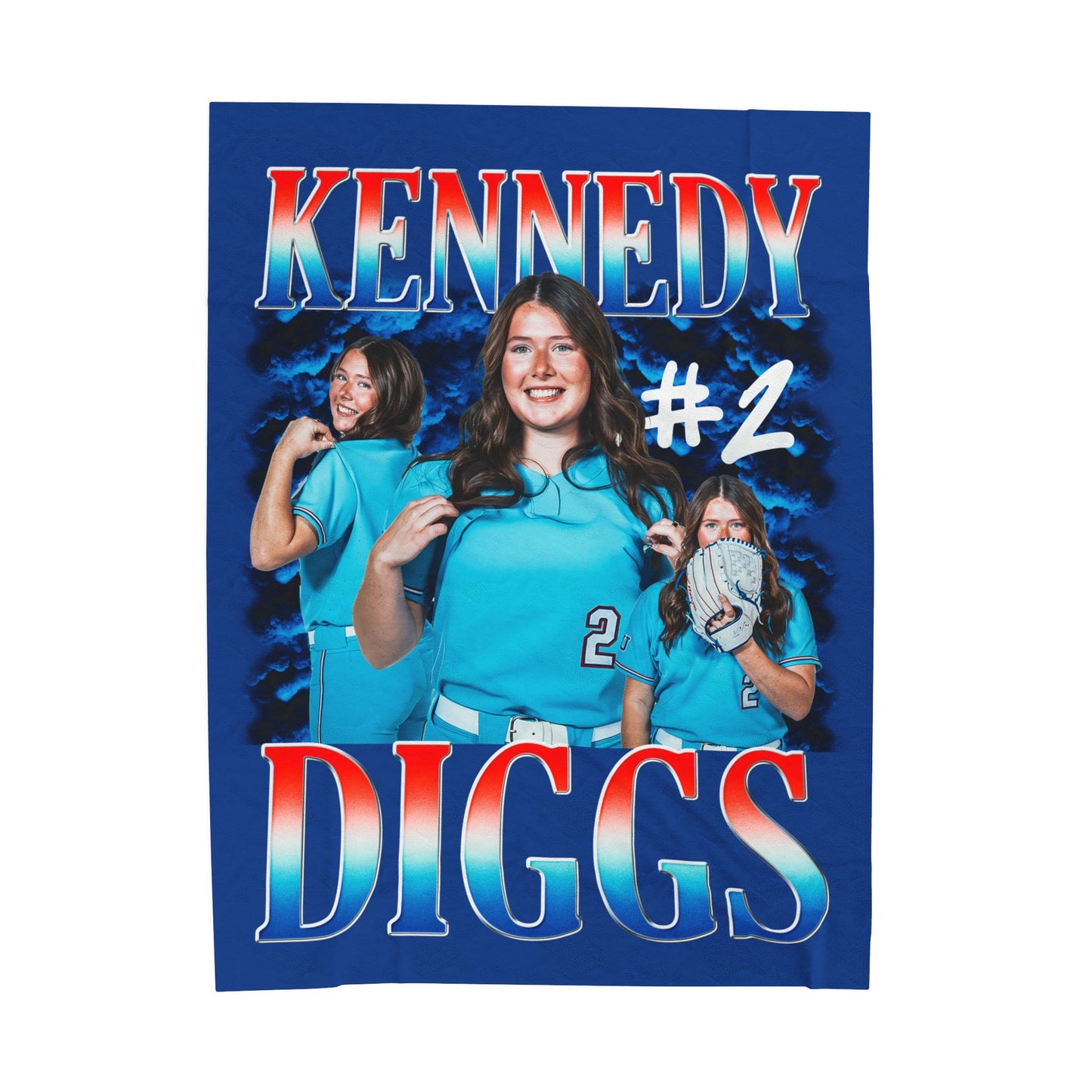 Kennedy Diggs Single Color Combo 60"-80" Plush Blanket