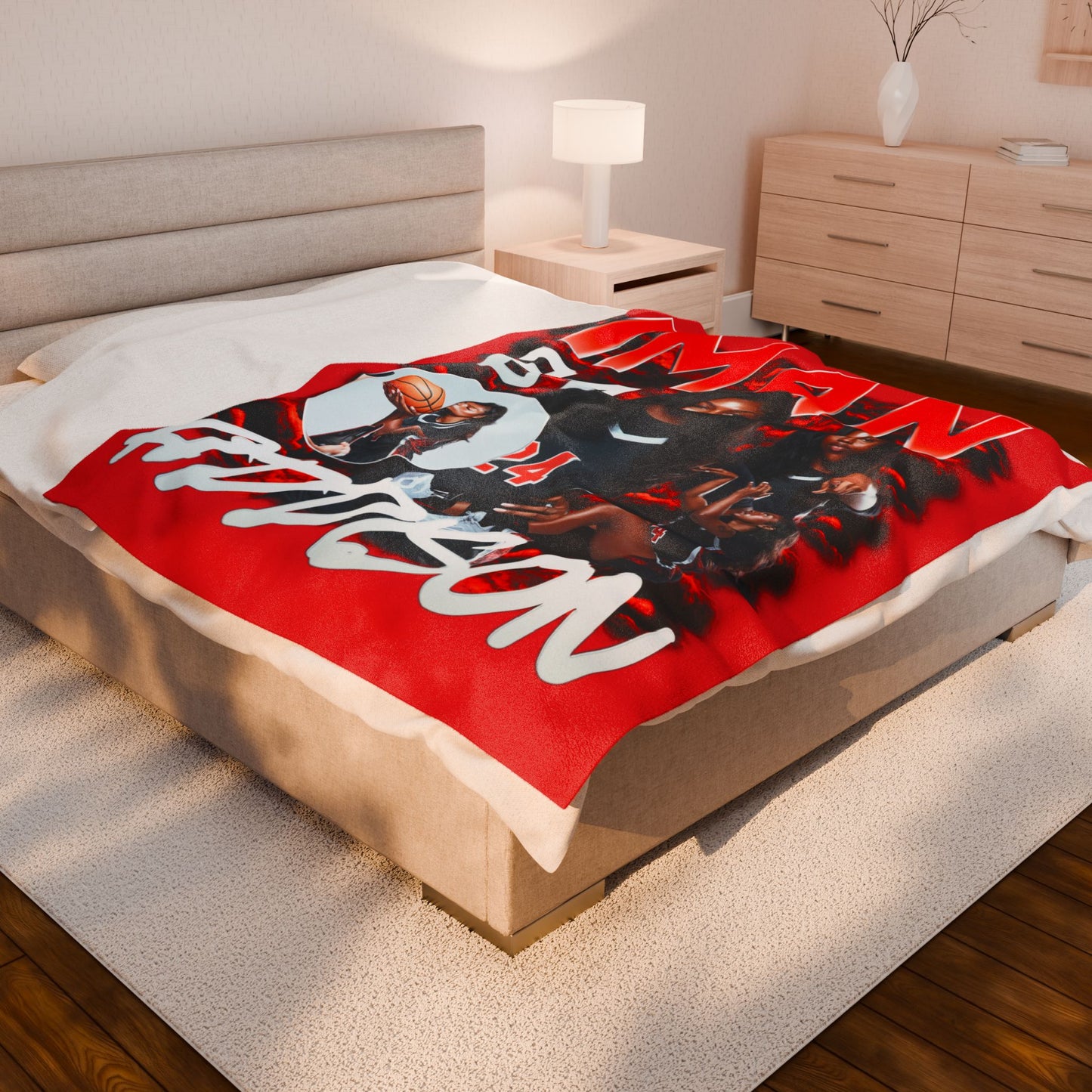 Iman Addison 60"-80" Plush Blanket