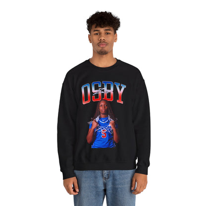 Zoe Osby Curved Combo Crewneck Sweatshirt
