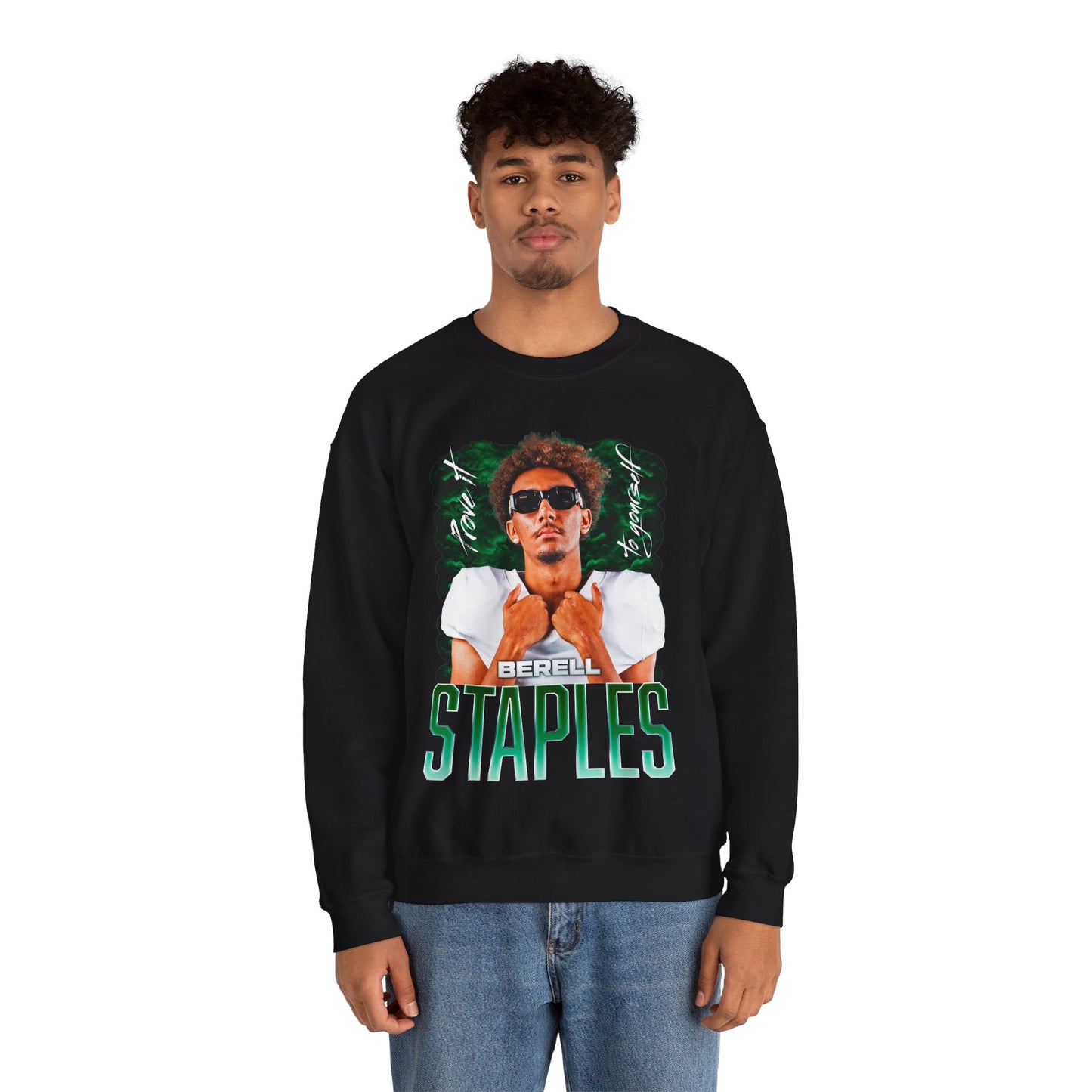 Berell Staples Featured Quote Crewneck Sweatshirt