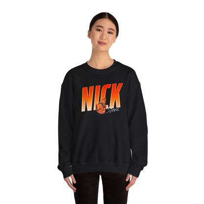 Nick Stone Cursive Combo Colored Crewneck Sweatshirt